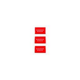 [130232-CM] PEGATINA ABULTADA PEQ. 3PCS BANDERA COMUNIDAD MADRID