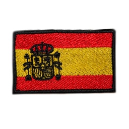 [09255-ES] PARCHE BANDERITA ESPAÑOLA VELCRO HOMBRO BORDADA PEQ. ESPAÑA