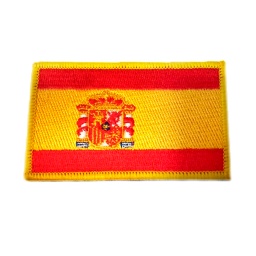 [09257-ES] PARCHE BANDERA ESPAÑA C/VELCRO BORDADO 8.5X5.5CM MED. ESPAÑA