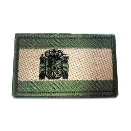 [09257-OD] PARCHE BANDERA 8.5X5.5CM VELCRO BORDADO MED. VERDE