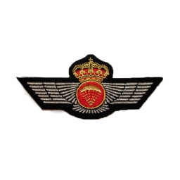 [245131-BP] PARCHE BORDADO ROQUISQUI BRIPAC NEGRO-PLATA