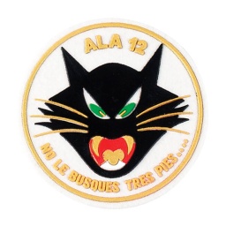 [301952] PARCHE ALA 12  GATO C/VELCRO BLANCO