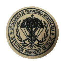 [303345] PARCHE BRIPAC IRAK TRASMISIONES RESOLVE C/VELCRO TAN