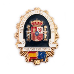 [301399-VEX] PLACA CARTERA METALICA BANDERA VIGILANTE EXPLOSIVOS