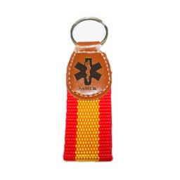[111616-SM] LLAVERO ESPAÑA NYLON CUERO SAMUR
