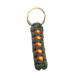 [111611-OD] LLAVERO PARACORD BANDERA ESPAÑA VERDE
