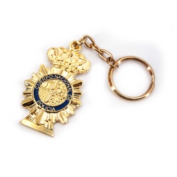 [66026/DB-001027] LLAVERO POLICIA NACIONAL PLACA VUELTA AZUL ESPAÑA