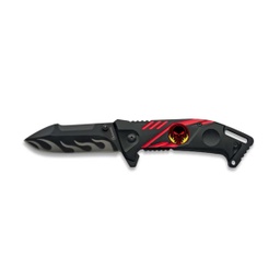[19373] NAVAJA ALBAINOX CALAVERA FUEGO NEGRA/ROJA