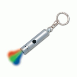 [53111] LINTERNA LLAVERO LED MULTICOLOR PLATA