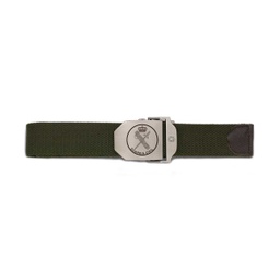 [33883VGR4010] CINTURON HEBILLA METALICA TAPETA GUARDIA CIVIL VERDE