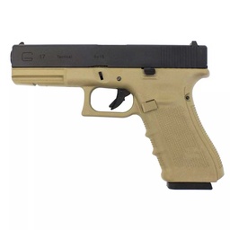 [WE-G001B-TAN] PISTOLA WE G17 GEN.4 FULL METAL TAN-NEGRA