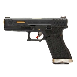 [WEG001WET-1] PISTOLA WE G17 CUSTOM-1 FULL METAL NEGRA