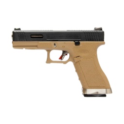 [WEG001WET-2] PISTOLA WE G17 CUSTOM-2 FULL METAL TAN