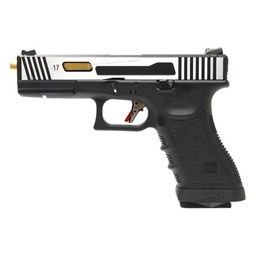 [WEG010-2T] PISTOLA WE GLOCK 17 HI-SPEED CNC SLIDE DUAL TONE