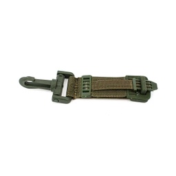 [16139] BAGUILLA MILITAR C/MOSQUETON PVC VERDE