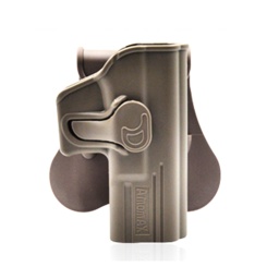 [2-R2G1902/AM-G19G2F] FUNDA PISTOLA RIGIDA AMOMAX GLOCK 19/23/32 TAN