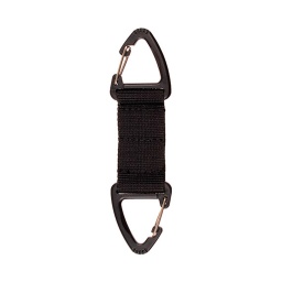[28289A] ENGANCHE CORREA FUSIL MFH DOBLE MOSQUETON NEGRO