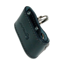 [75402] LLAVERO CUERO PINZA NEGRO
