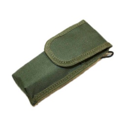 [130386] FUNDA NAVAJA LONA MILITAR VERDE