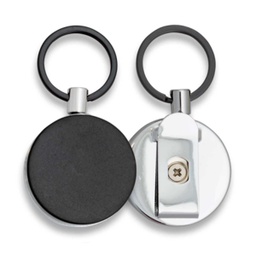 [5014] LLAVERO EXTENSIBLE METALICO NEGRO PLATA