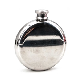 [2-30090] PETACA STAINLESS REDONDA PLATA