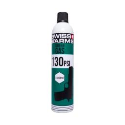 [603512] BOTELLA GAS SWISS ARMS GREEN GAS 130PSI C/SILICONA 600ML VERDE