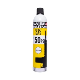 [603514] BOTELLA GAS SWISS ARMS HEAVY GAS 150PSI C/SILICONA 600ML AMARILLA