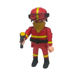 [134680] MUÑECO CUSTOM UME BOMBERO ROJO-NEGRO
