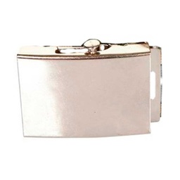 [130545-SV] HEBILLA METALICA CINTURON ESTRECHO LISA PLATA