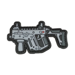 [08230] PARCHE PVC BARBARIC FUSIL GRIS-NEGRO