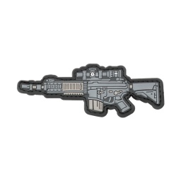 [08229] PARCHE PVC BARBARIC FUSIL GRIS