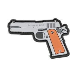 [08234] PARCHE PVC BARBARIC PISTOLA GRIS-MARRON
