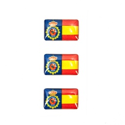[130232-PN] PEGATINA ABULTADA PEQ. 3PCS POLICIA NACIONAL ESPAÑA