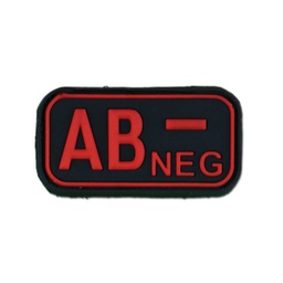 [AZ7083] PARCHE PVC GRUPO SANGUINEO AB- NEGRO-ROJO