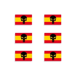 [09957] PEGATINA ABULTADA BARBARIC 6PCS PUNISHER ESPAÑA