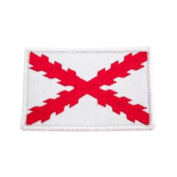 [301012-WH/DB-3014] PARCHE BORGOÑA BORDADO C/VELCRO GR. BLANCO