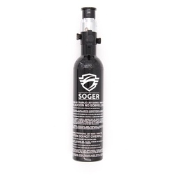 [AD-1227-GR] BOTELLA HPA SOGER 13CI 0.21L 3000 PSI ALUMINIO NEGRA
