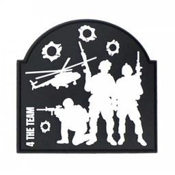 [V4441307449] PARCHE PVC 3D SOLDADOS HELICOPTERO NEGRO-BLANCO