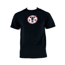 CAMISETA LOGO CAPITAN AMERICA NEGRA