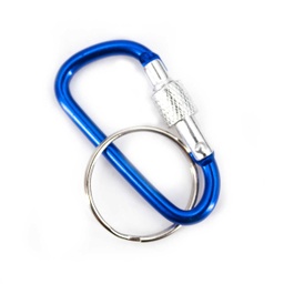 [09837-BL] MOSQUETON SEGURO LLAVERO 5CM AZUL