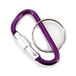 [09837-PU] MOSQUETON SEGURO LLAVERO 5CM MORADO