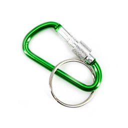 [09837-OD] MOSQUETON SEGURO LLAVERO 5CM VERDE