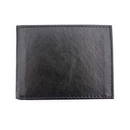 [3970] CARTERA PIEL BILLETERO 4 COMPARTIMENTOS REDONDO NEGRA