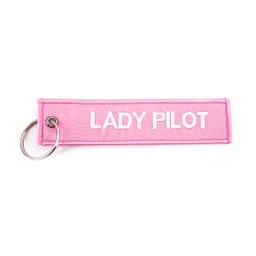 [V2513051573] LLAVERO CINTA RECTANGULAR LADY PILOT ROSA