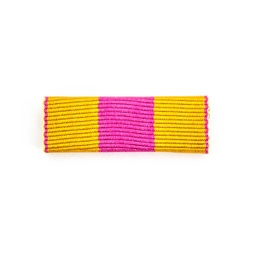 [09720] PASADOR MERITO MILITAR CONSTANCIA CRUZ BRONCE  AMARILLO/MORADO