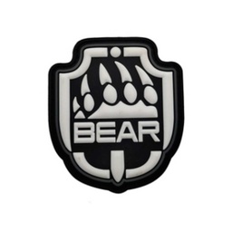 [CZ5481] PARCHE GARRA PVC BEAR NEGRO/BLANCO