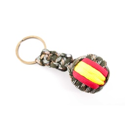 [111605-CA] LLAVERO BOLA GR. PARACORD BANDERA ESPAÑA CAMO