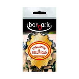 [16126] PLACA CARTERA BARBARIC VIGILANTE DE SEGURIDAD