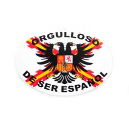 [133458] PEGATINA BORGOÑA ORGULLOSO DE SER ESPAÑOL BLANCA
