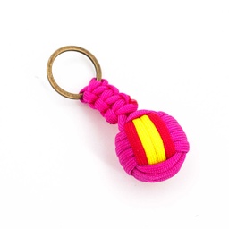[111605-ROSA] LLAVERO BOLA GR. PARACORD BANDERA ESPAÑA ROSA